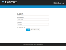 Tablet Screenshot of clients.exavault.com
